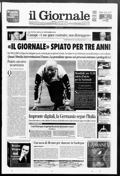 Il giornale del lunedi